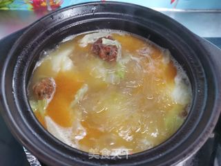 白菜肉丸粉丝煲的做法步骤:10