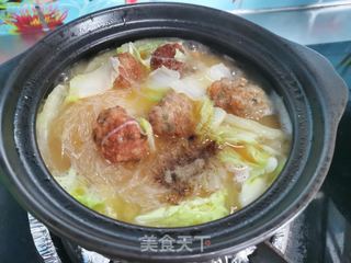 白菜肉丸粉丝煲的做法步骤:12