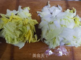 熟鸡炒白菜片的做法步骤：4