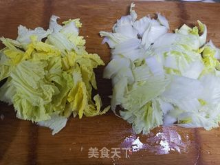 熟鸡炒白菜片的做法步骤:4