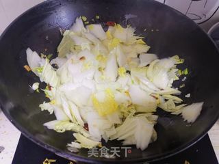 熟鸡炒白菜片的做法步骤:8