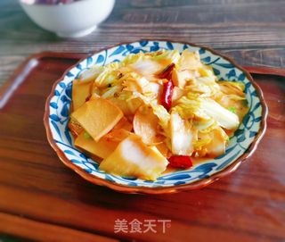 熟鸡炒白菜片的做法步骤:13