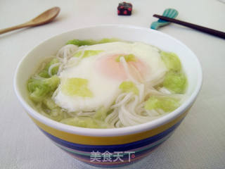 大白菜尾鸡蛋面汤的做法步骤:7