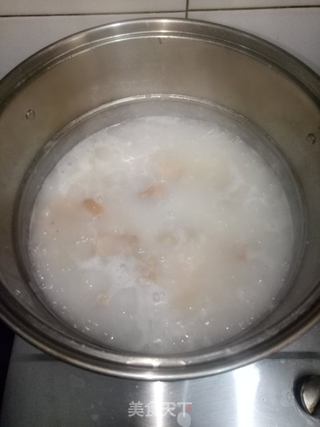小白菜鱼虾粥的做法步骤:6
