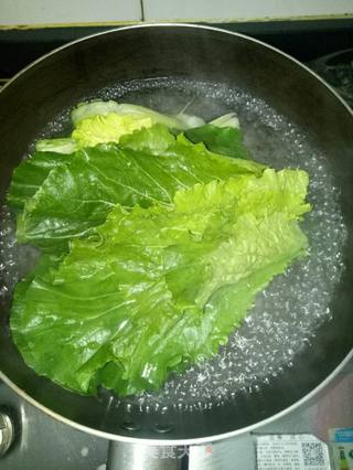 小白菜鱼虾粥的做法步骤:2