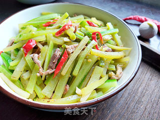 家常青萝卜炒肉丝的做法步骤:8