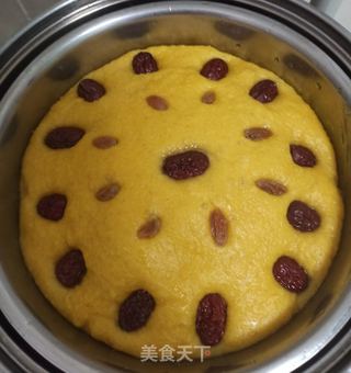 小米南瓜红枣发糕的做法步骤：9