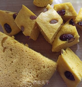 小米南瓜红枣发糕的做法步骤：10