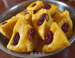 小米南瓜红枣发糕的做法步骤：12