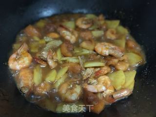 番茄土豆炒青虾的做法步骤:12