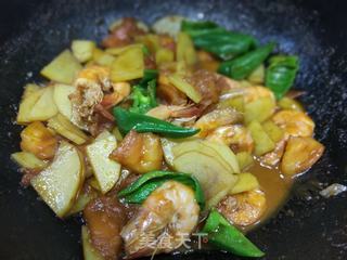 番茄土豆炒青虾的做法步骤:14