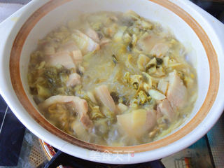 酸菜汆白肉的做法步骤:7