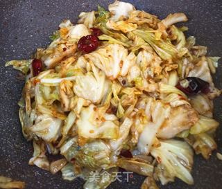 牛肉酱炒手撕包菜的做法步骤:6