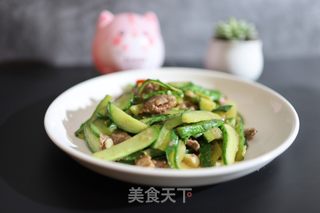 牛肉炒黄瓜的做法步骤：7