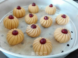 南瓜豆沙包(一次发酵)的做法步骤:6