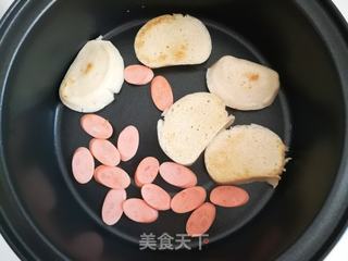菜芯火腿鸡蛋汤面的做法步骤：3