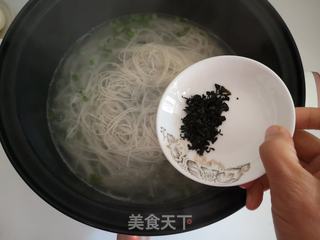 菜芯火腿鸡蛋汤面的做法步骤:6
