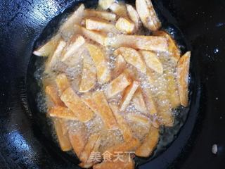 椰蓉地瓜条的做法步骤：9