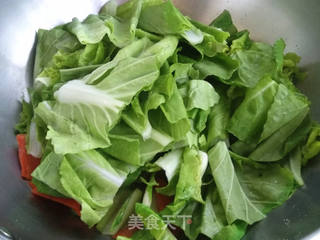 油菜炒胡萝卜的做法步骤：6