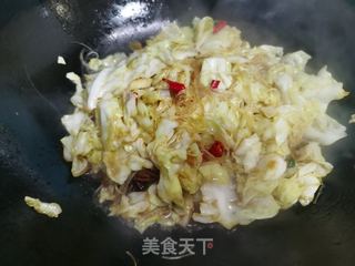 包菜炒粉丝的做法步骤：10