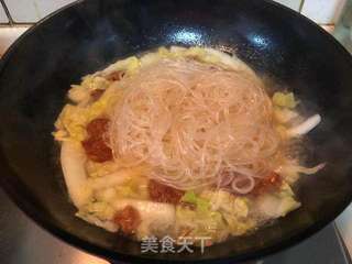 白菜炖粉丝的做法步骤:7