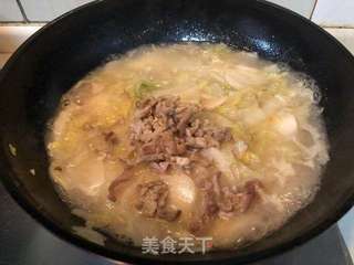 白菜肉丝炒年糕的做法步骤:8