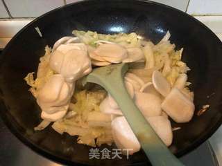 白菜肉丝炒年糕的做法步骤：6