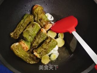 虎皮尖椒酿肉的做法步骤:10
