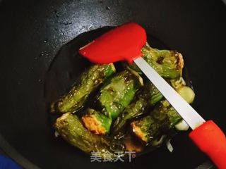 虎皮尖椒酿肉的做法步骤:11