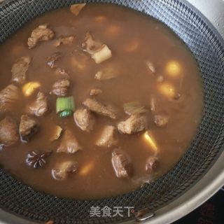 板栗烧梅花肉的做法步骤：14