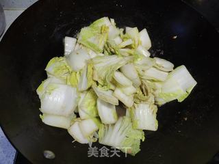 白菜炒虾仁的做法步骤:6