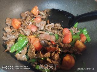 西红柿青椒炒牛肉的做法步骤:11