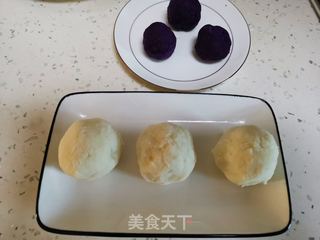 山药紫薯糕的做法步骤:4