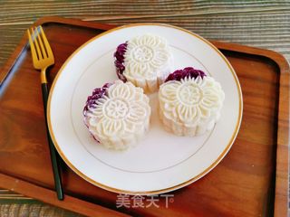 山药紫薯糕的做法步骤:9