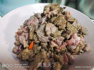 菜梗炒牛肉的做法步骤:5