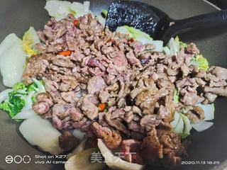 菜梗炒牛肉的做法步骤:8