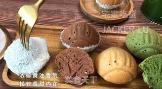 三色栗子玛德琳,浓郁黄油香气,满满文艺气质,松软香甜小甜品。的做法步骤:19