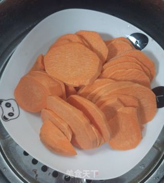 蒸红薯片的做法步骤：3