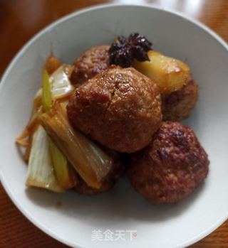 浇汁狮子头的做法步骤:10