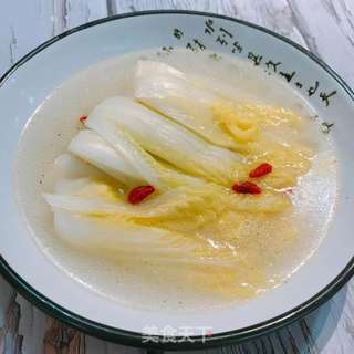 清爽解腻上汤娃娃菜,好吃得连汤汁都不剩!的做法步骤:5