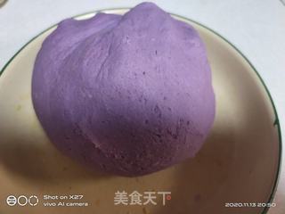紫薯双色馒头的做法步骤:4