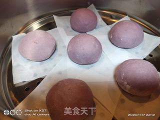 紫薯豆沙包的做法步骤:8
