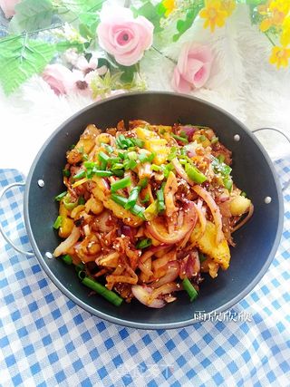 干锅鱿鱼的做法步骤:19