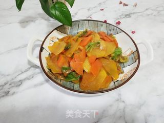 胡萝卜炒土豆片白菜的做法步骤：6