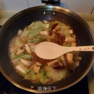 白菜豆腐炖粉条的做法步骤:14