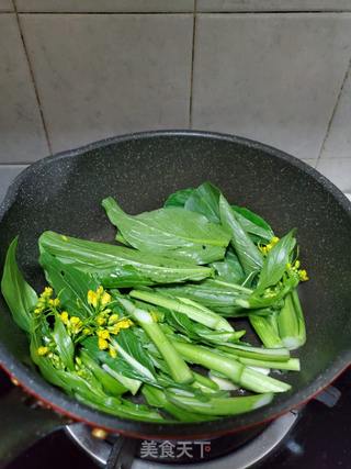 青菜胡萝卜炒年糕的做法步骤:8