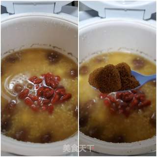 桂圆莲子黑糖小米粥的做法步骤:5