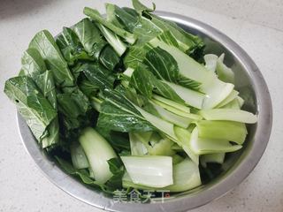 青菜炒豆腐的做法步骤:3