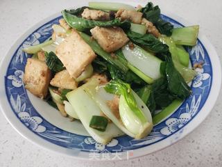 青菜炒豆腐的做法步骤:7