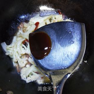 腊肉炒花菜 的做法步骤:10
